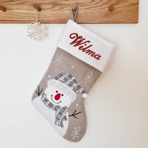 Christmas stocking with snowflakes