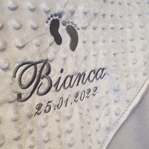 Personalized gray towel with name