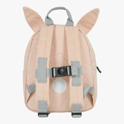 Large and small backpack with rabbit motif